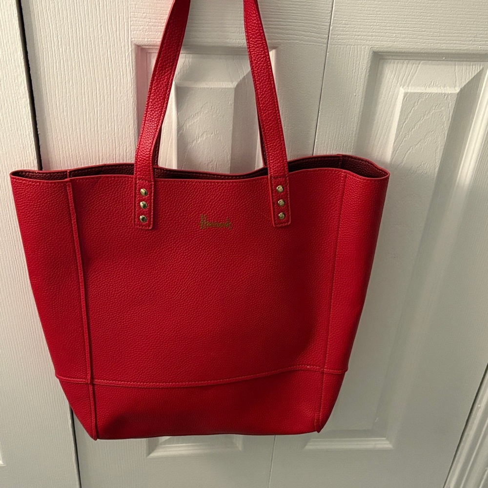 Harrods Red reversible Tote Bag